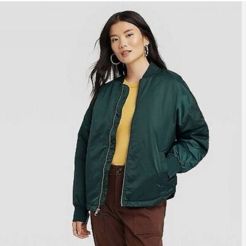 A New Day Dark Green Waterproof Bomber Jacket.  Size XL.  New without tag.